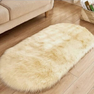 پادری طرح خز فانتزی سایز 180*90 سانتی متر (بیضی)