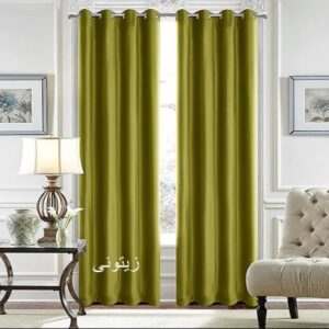 پرده مخمل کالیفرنیا زیتونی
